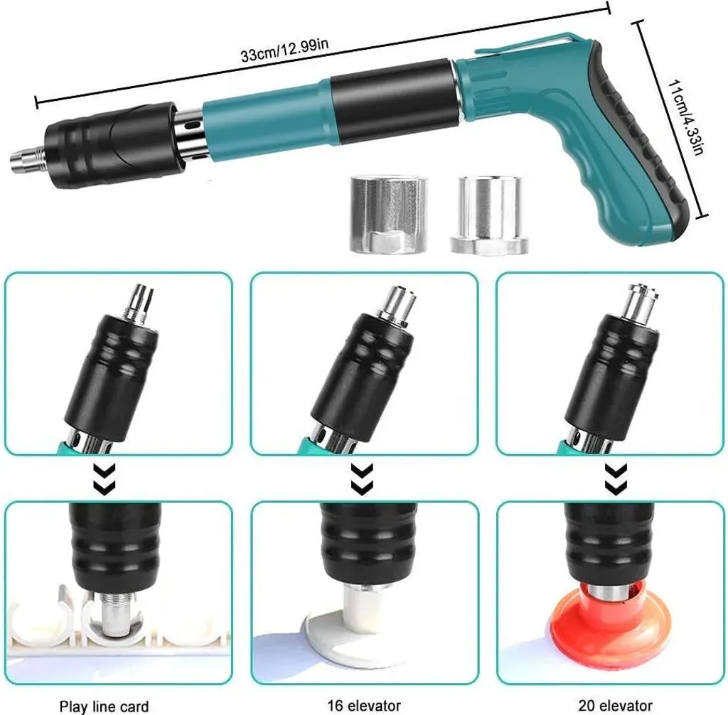 Pistolet à Clous Manuel Portable en Acier Vert pour Fixation Murale - 7