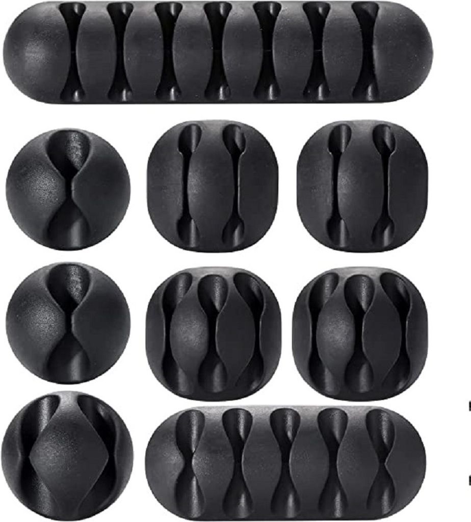 INF Clip per cavi per organizer per cavi da tavolo, 9 pezzi Immagine del prodotto 