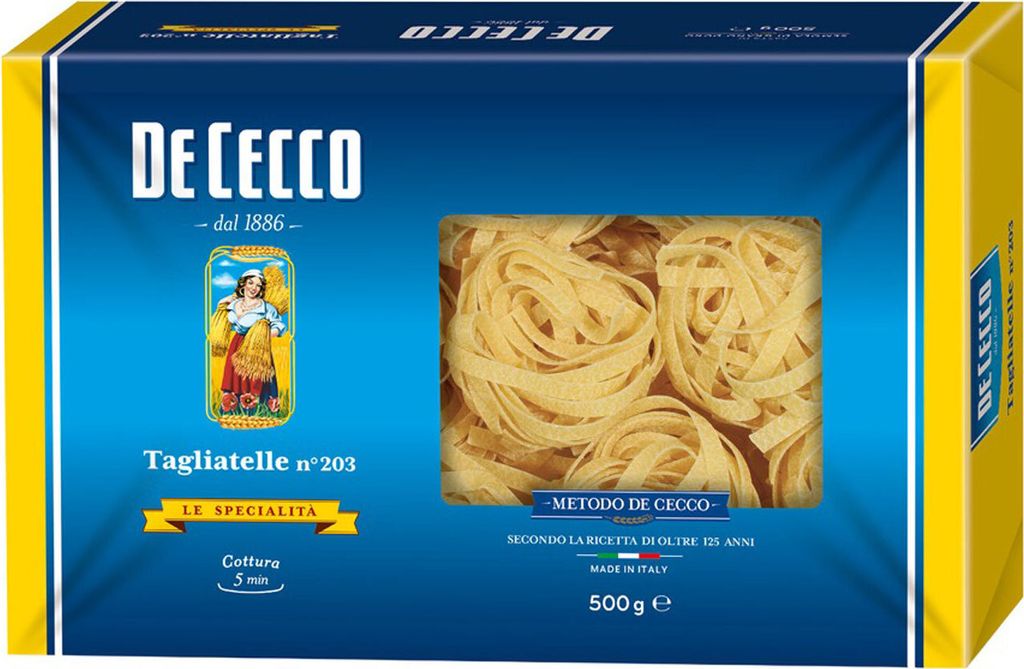 De Cecco tagliatelle nr 203 makaron w kształcie gniazda z Zdjęcie produktu 