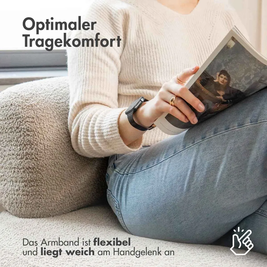 Xiaomi Mi Band 7 Band: fascia pieghevole milanese imoshion con sistema a scatto - 5