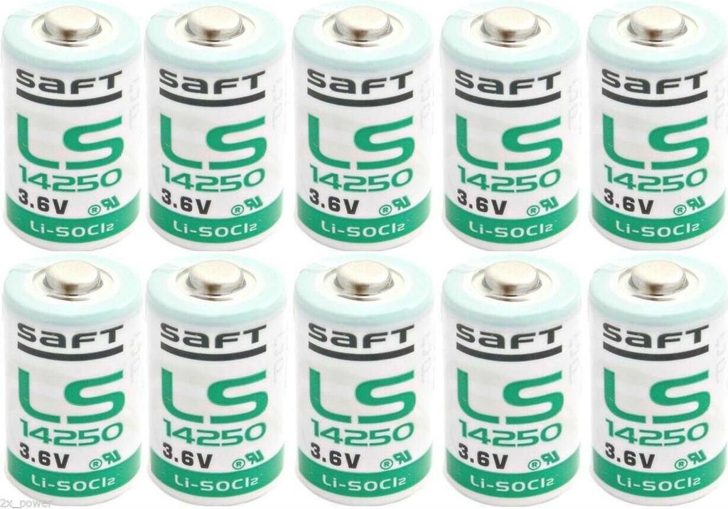 10er Pack Saft LS 14250 Ls14250 C 1/2 AA 3,6 V Batterie 1200 mAh Hohe Kapazität