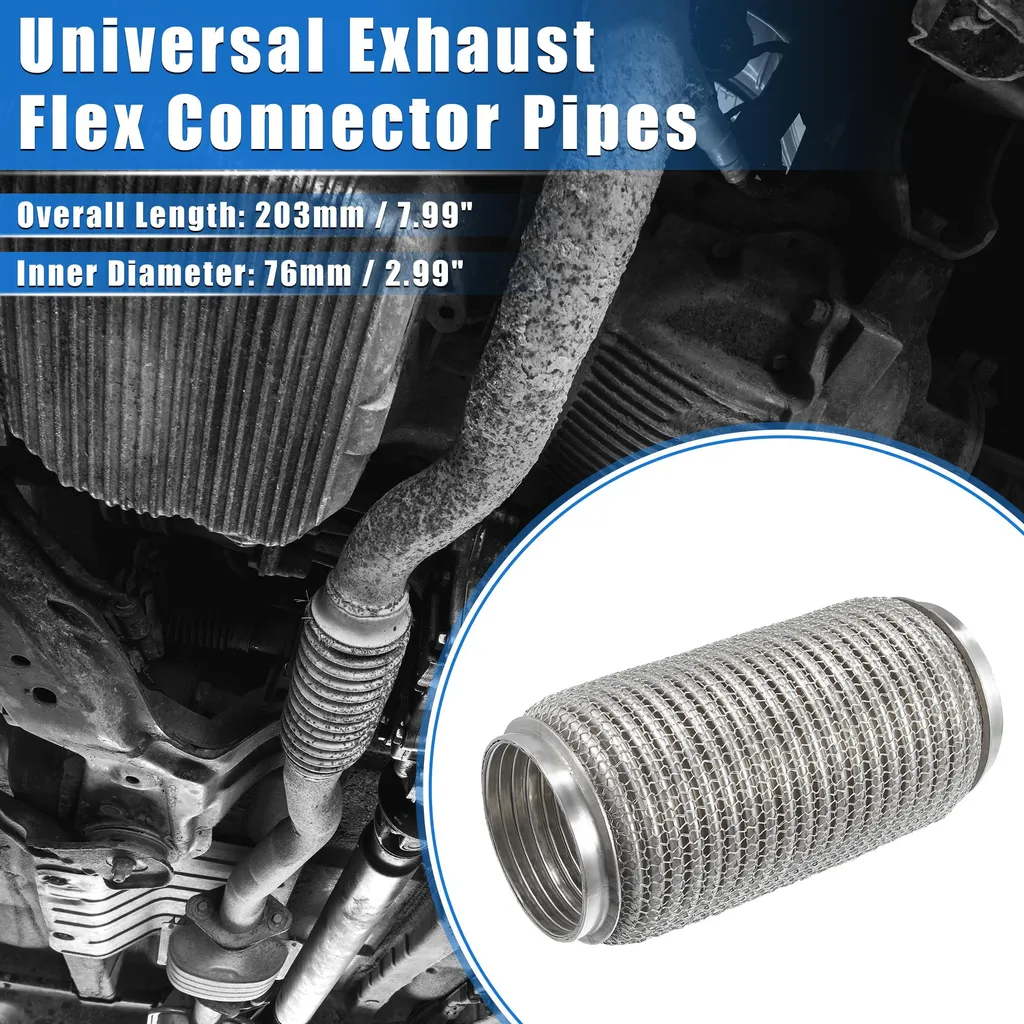 Flexible d'échappement universel en inox durable, 2.99"x7.99"
