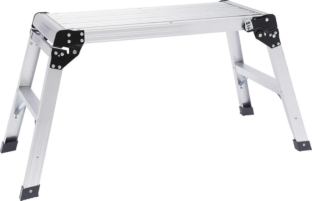 Marchepied pliable en aluminium avec large plateforme de chantier