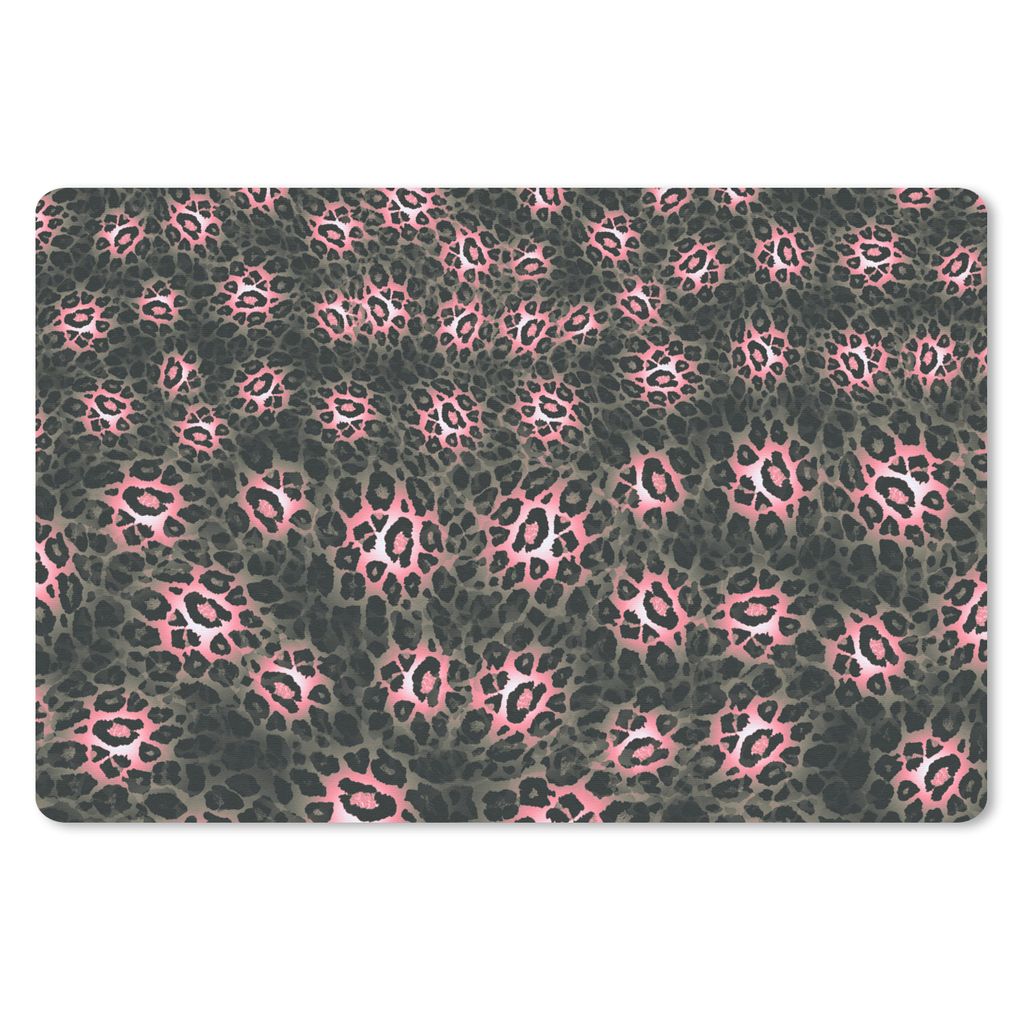 MuchoWow Mauspad Mousepad Leopardenmuster - Rosa - Grau - Tiere 27x18 cm - Mousepads - Maus Mat - Pad - Mausunterlage - Büroartikel - Desk Matten