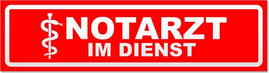 Notarzt im Dienst invertiert Magnetschild Schild magnetisch