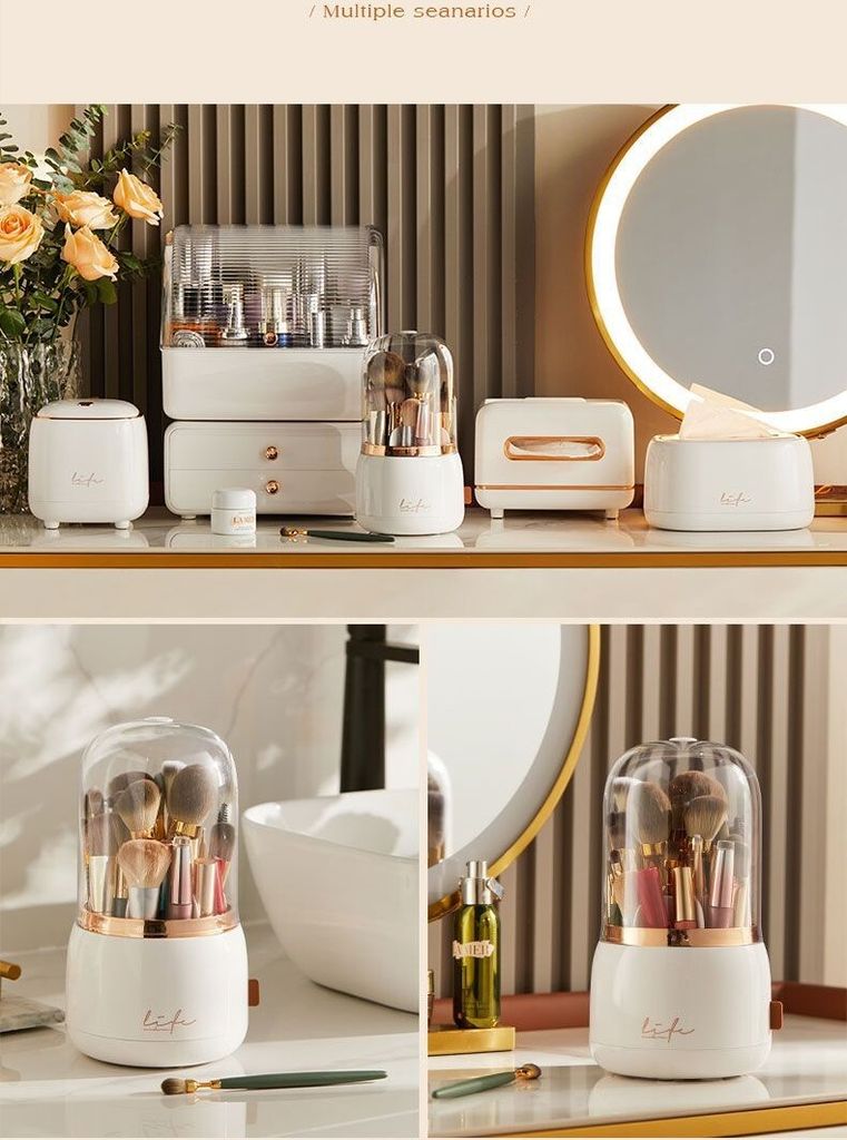 360° otočný organizér na make-up Držák na štětce na make-up Obrázek produktu 8