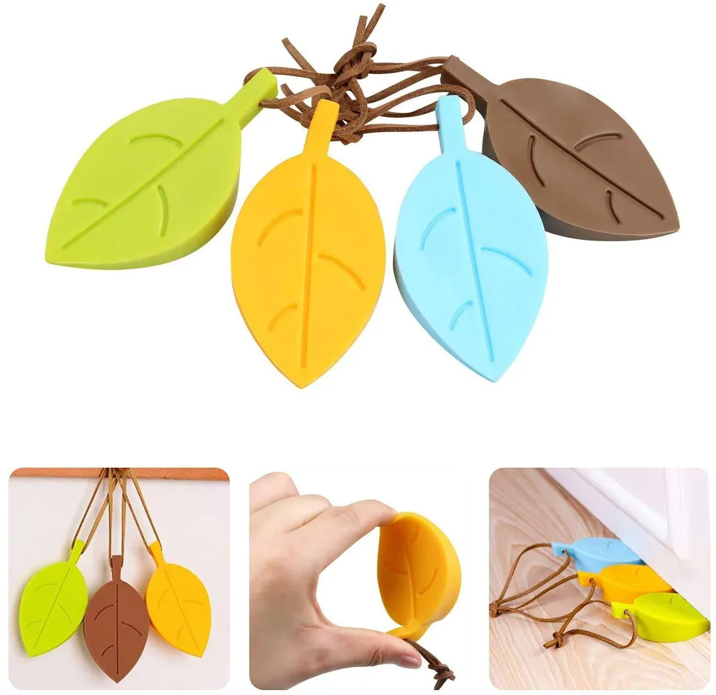 Cale de porte silicone lot de 4 pour bloquer portes et fenêtres jardin