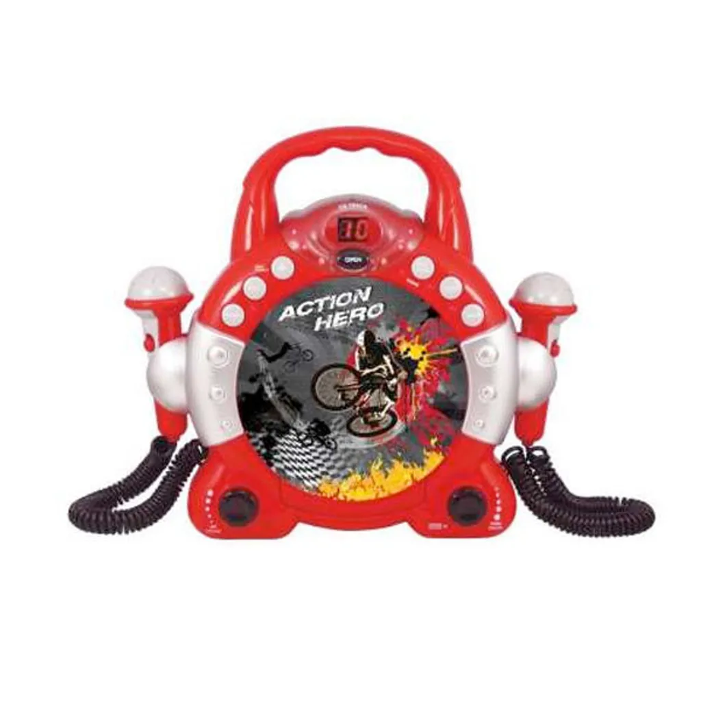 Radio CD enfant portable rouge Soundmaster KCD46RO pour chant et jeux