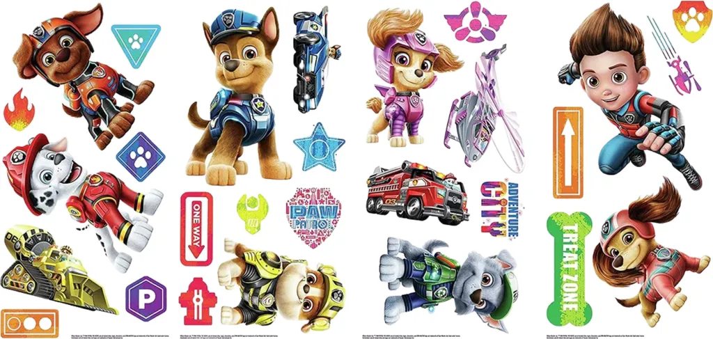 Stickers muraux Paw Patrol pour relooker facilement une chambre d'enfant