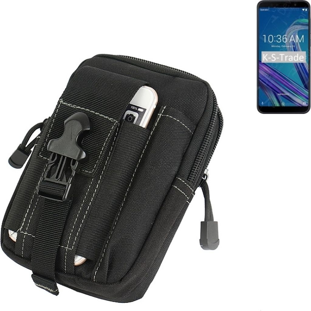K-S-Trade Gürtel Tasche kompatibel mit Asus ZenFone Max Pro (M1) Gürtel-Tasche Holster Schutz-Hülle Handy Hülle Smartphone outdoor Handy-Hülle