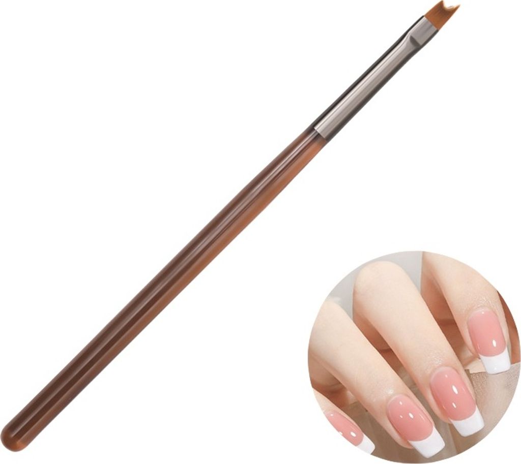 INF Brauner Farbverlauf Nail Art Pinsel Stift für Acryl & Gel Model 5