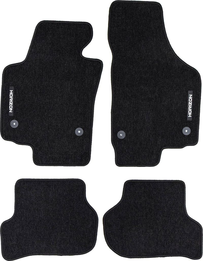 Velours Fußmatten für Seat Toledo III 2004-2009 Autoteppich Schwarz 4 teile