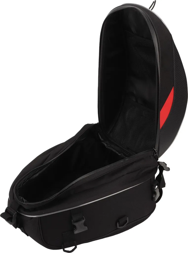 Sac à dos moto et sacoche de selle étanche pour casque et bagage rouge