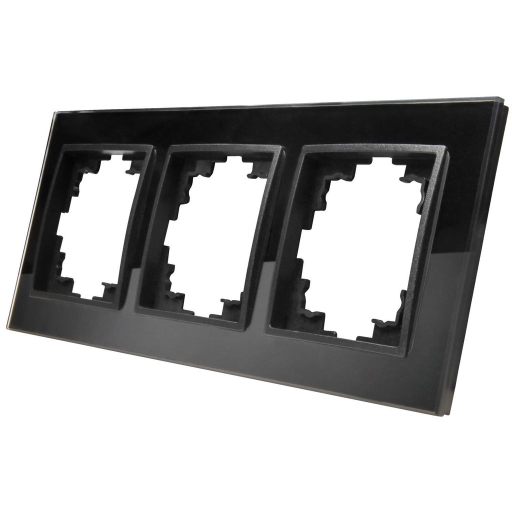 Glas-Rahmen McPower "Flair", 3-fach, schwarz Produktbild 