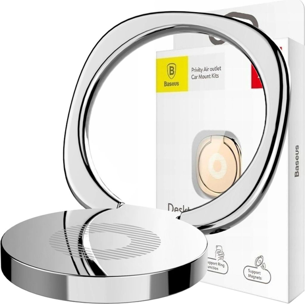 Magnetic Metal Ring Baseus Privity, Universal, Silver Immagine del prodotto 