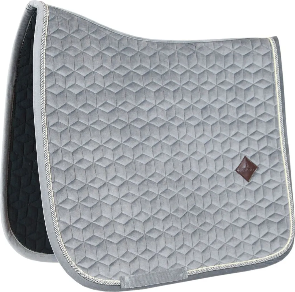 Kentucky Horsewear Sottosella Dressage Basic Velvet Grigio Cob - Eleganza