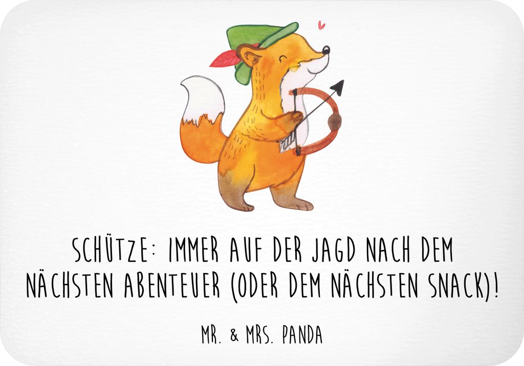 Mr. & Mrs. Panda magnet Abenteuer Schütze - Weiß - Geschenk, Schütze-Geschenke, Neugierde, Geschenke Sternzeichen, Tierkreiszeichen, Erlebnisse,...