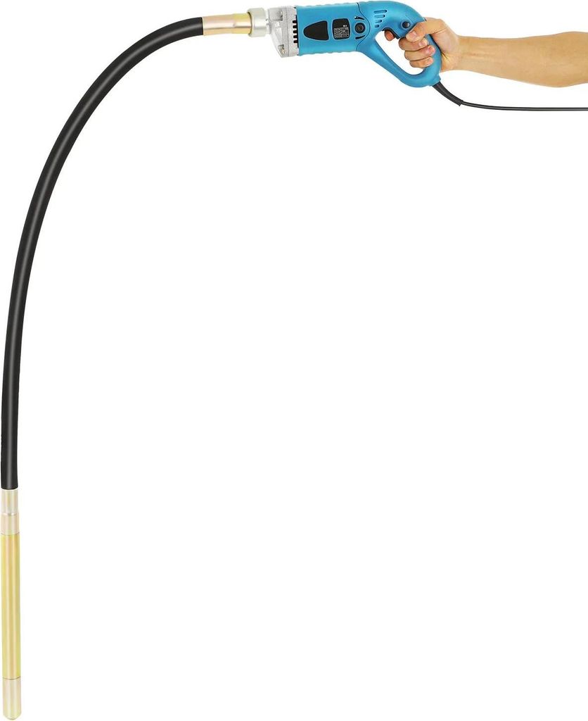Betonrüttler/Betonvibrator - Handgerät - 1300 W - 220 V 50 Hz - Vibrationsschlauch 1,5 m - 4300 U/min - Blau