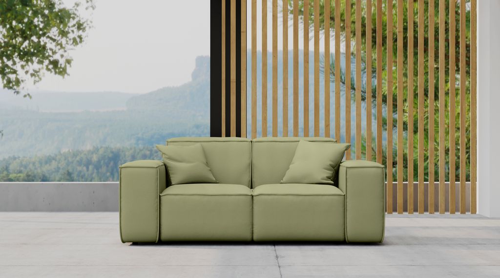 Kaiser Möbel, Gartenmöbel set, sofa 2 sitze für den Garten Terrasse, MALIBU den Hof, gemütliche, ODYSSEY Hellgrün