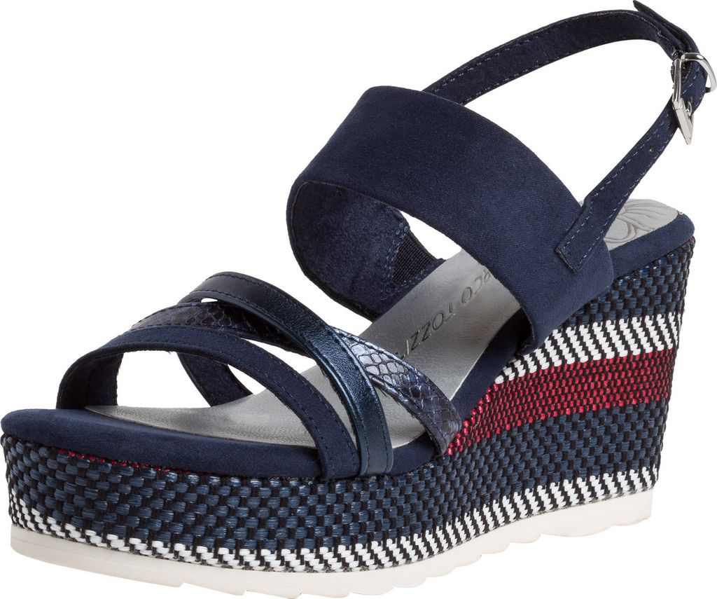 Marco Tozzi Sandalette Keilabsatz blau 2-2-28375-24-41-890NAVYCOMB in Blau, Größe