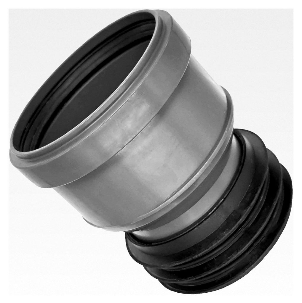 HT Steckmuffe zentrisch DN110 für Rohr mit Außendurchmesser 110mm, Gummi-Dichtung und Gummi-Manschette, Kanalrohr für Abwasser und Lüftung, Kun...