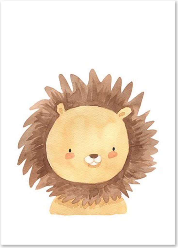 TPFLiving Kunstdruck LW-1027 (OHNE RAHMEN) Poster - Leinwand - Wandbild - Hochauflösender Giclée-Druck, langlebig und hochwertig - Einhorn, Löew...