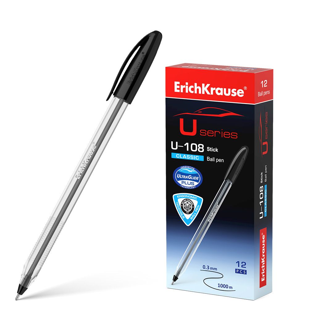 Kugelschreiber U-108 Classic 0,3mm 12er Pack Schwarz