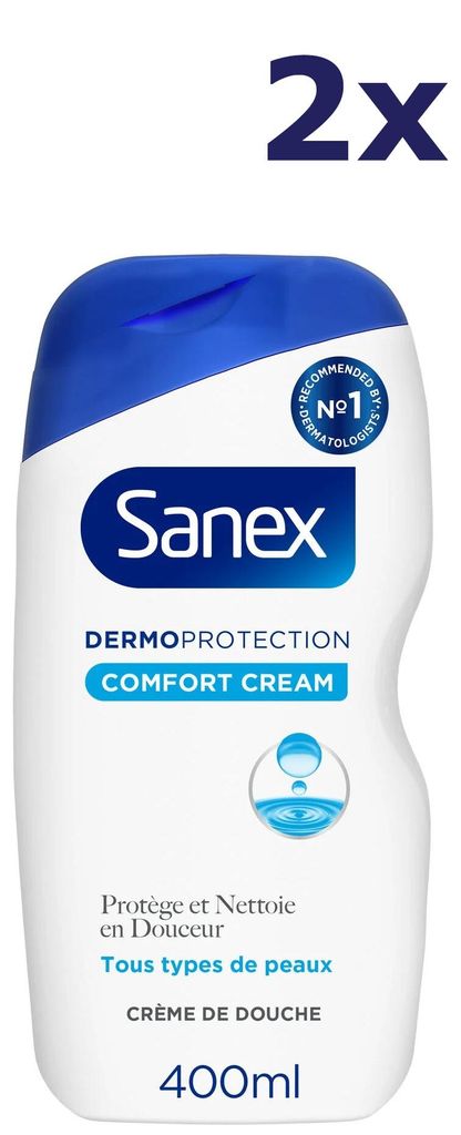 2x Sanex douchegel Dermo protection comfort clean 400ML