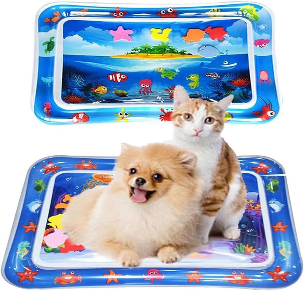 Sensorische Wasser Spielmatte Für Katzen - Sommer Spielzeug Kühlmatte 69x50cm