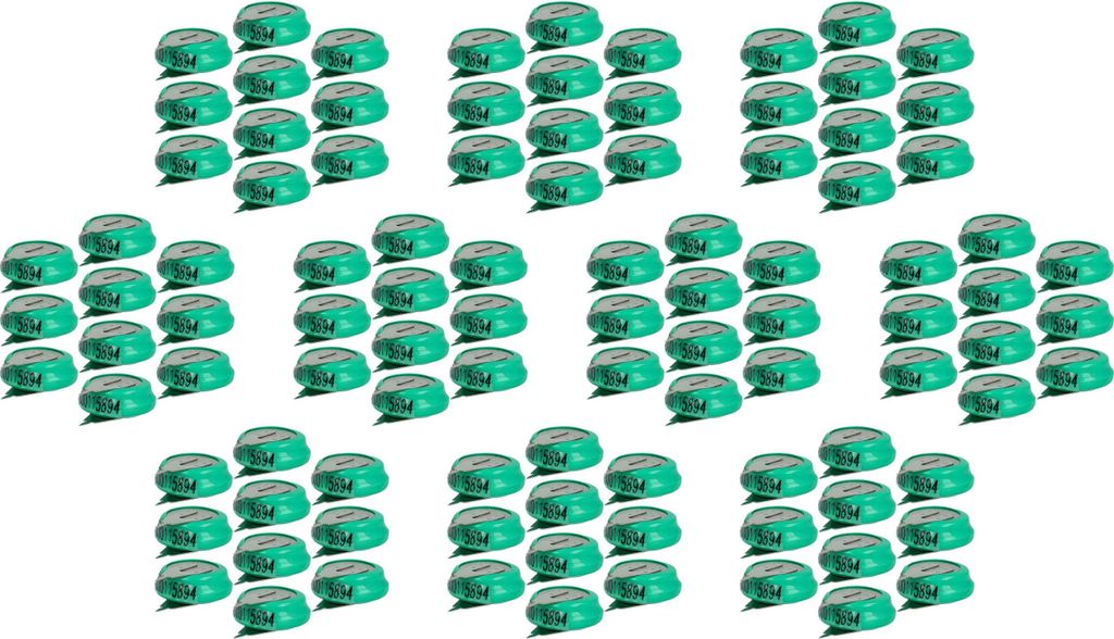 vhbw 100x NiMH Ersatz Knopfzellen-Akku (80 mAh, 1,2 V, NiMH)