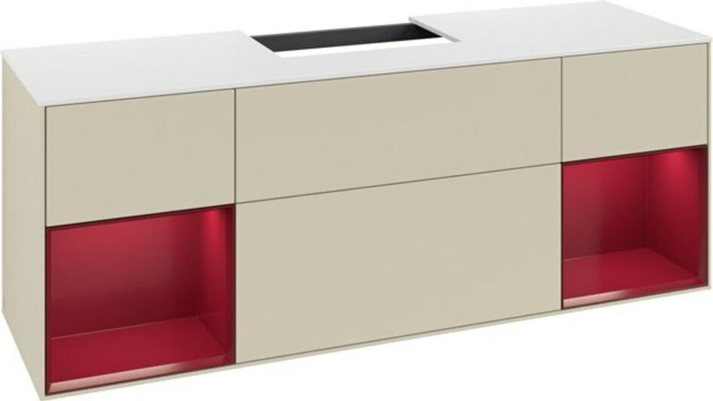 V&B Waschtischunterschrank Finion 160x60,3x50,1cm, Rg Peo m La, si G m Lac