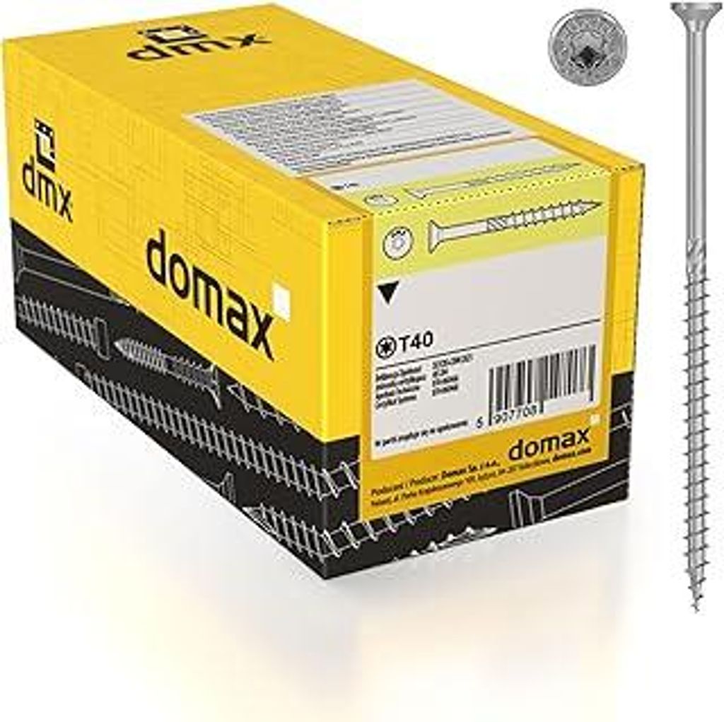 DMX - Holzschrauben Torx - Spanplattenschrauben - Schrauben 5,0x120 - Konstruktionsschrauben - Schrauben set 100 Stück - Terrassenschrauben - Torx...