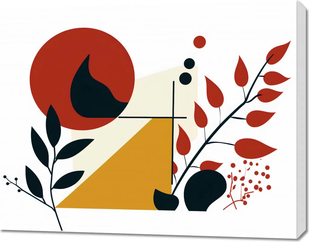 Tableau Image 90 x 70 cm Feu et Flore - Décoration Murale Artistique