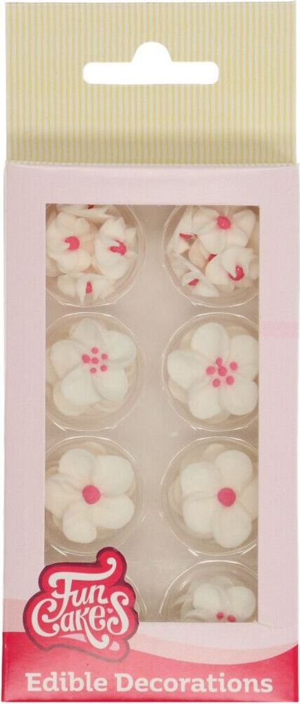 FunCakes Zuckerdekoration Blüten-Mix Weiß/Rosa Set/32