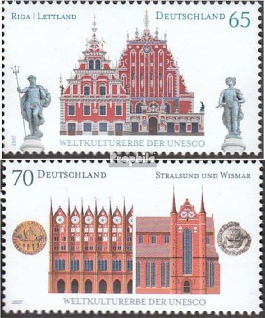 Briefmarken BRD (BR.Deutschland) 2007 Mi 2614-2615 (kompl.Ausg.) FDC Kulturerbe