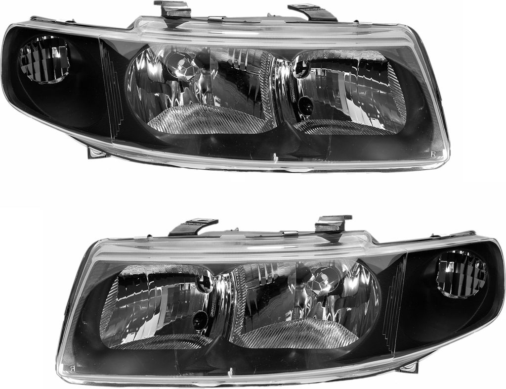 TYC Scheinwerfer Set für Seat Leon 1M To o 2 in Schwarz H1 H7 LWR