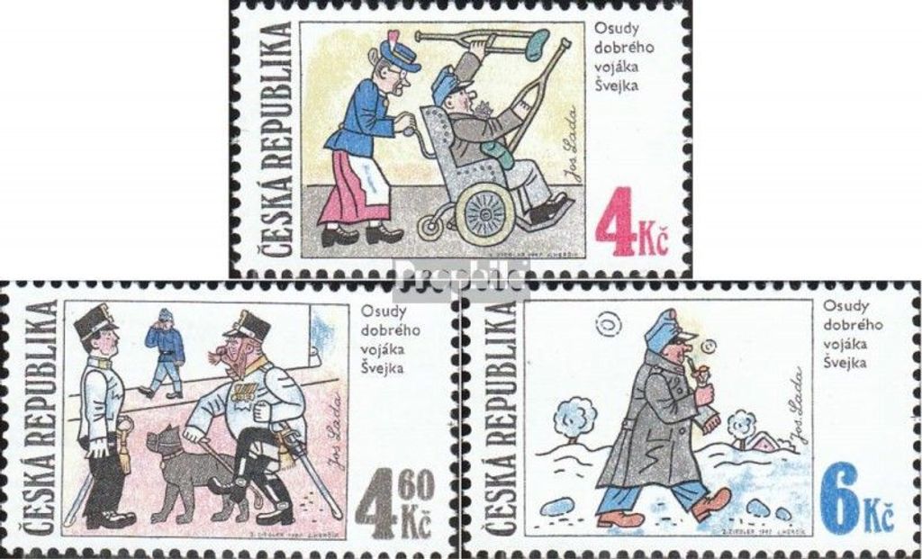 Briefmarken Tschechien 1997 Mi 153-155 (kompl.Ausg.) postfrisch Humor