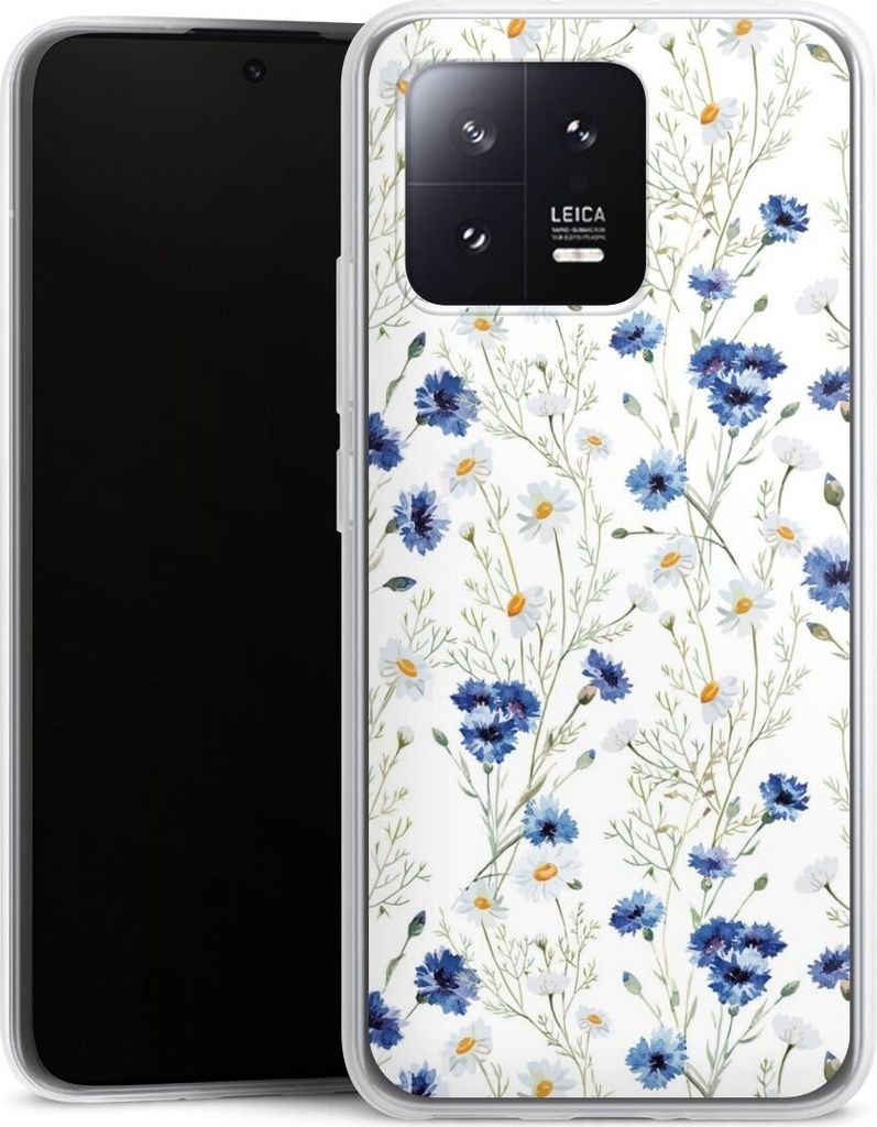 DeinDesign Slim Hülle für Xiaomi 13 Silikon Case Ultra Dünn Handyhülle Blume Blumen Muster