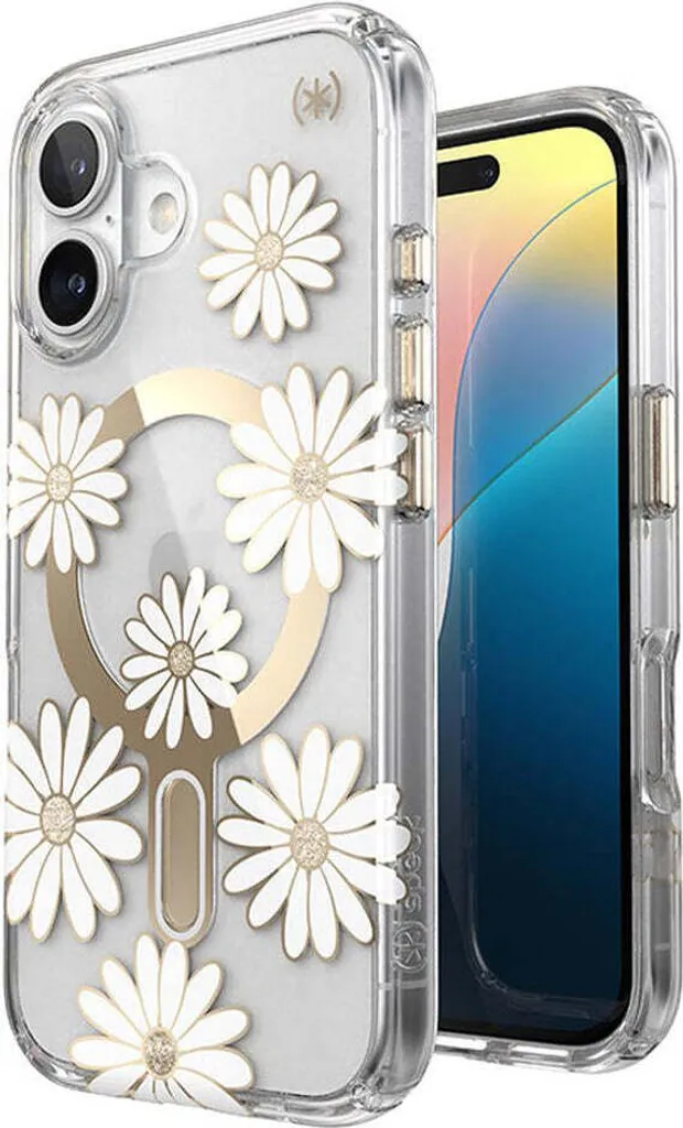 Étui de Protection iPhone 16 MagSafe Speck Presidio Lux Fleurs et Or - 19