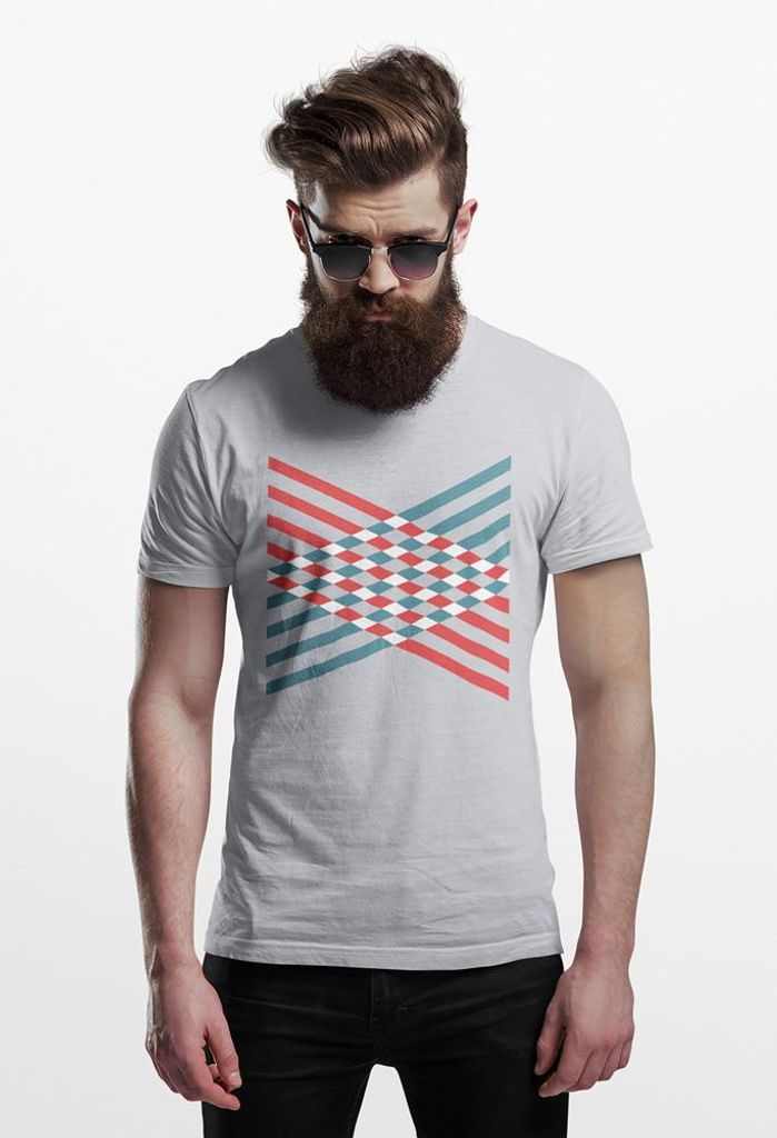 D&B Uni Polo ST00008 Abstrakt Grau-Größe L