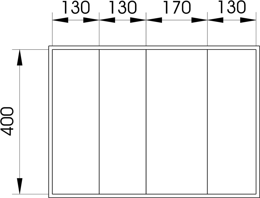 Elora Schubladeneinteiler für Werkzeugtruhe und Werkzeugwagen Super Caddy und ToolJet, ELORA-1220-TBS60