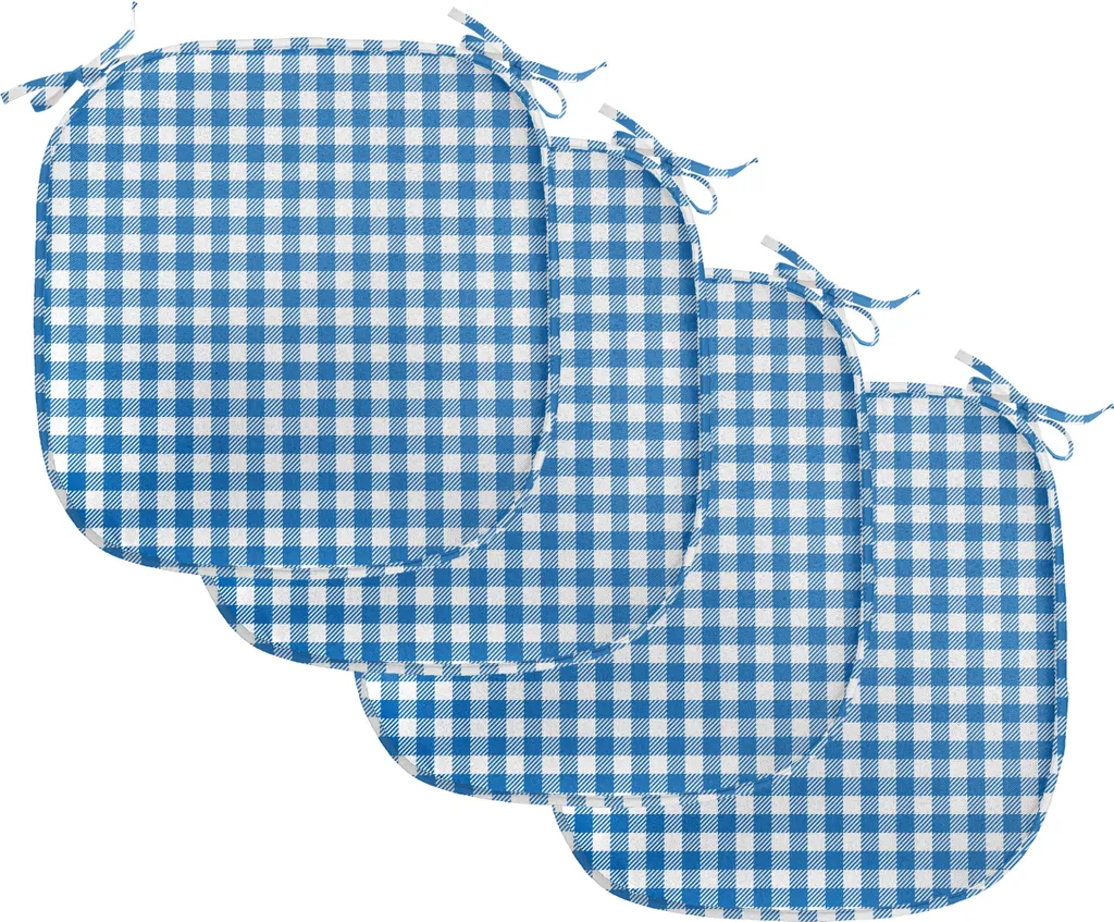 ABAKUHAUS Set 4 Cuscini 40x40 Poliestere Impermeabile Viola Blu