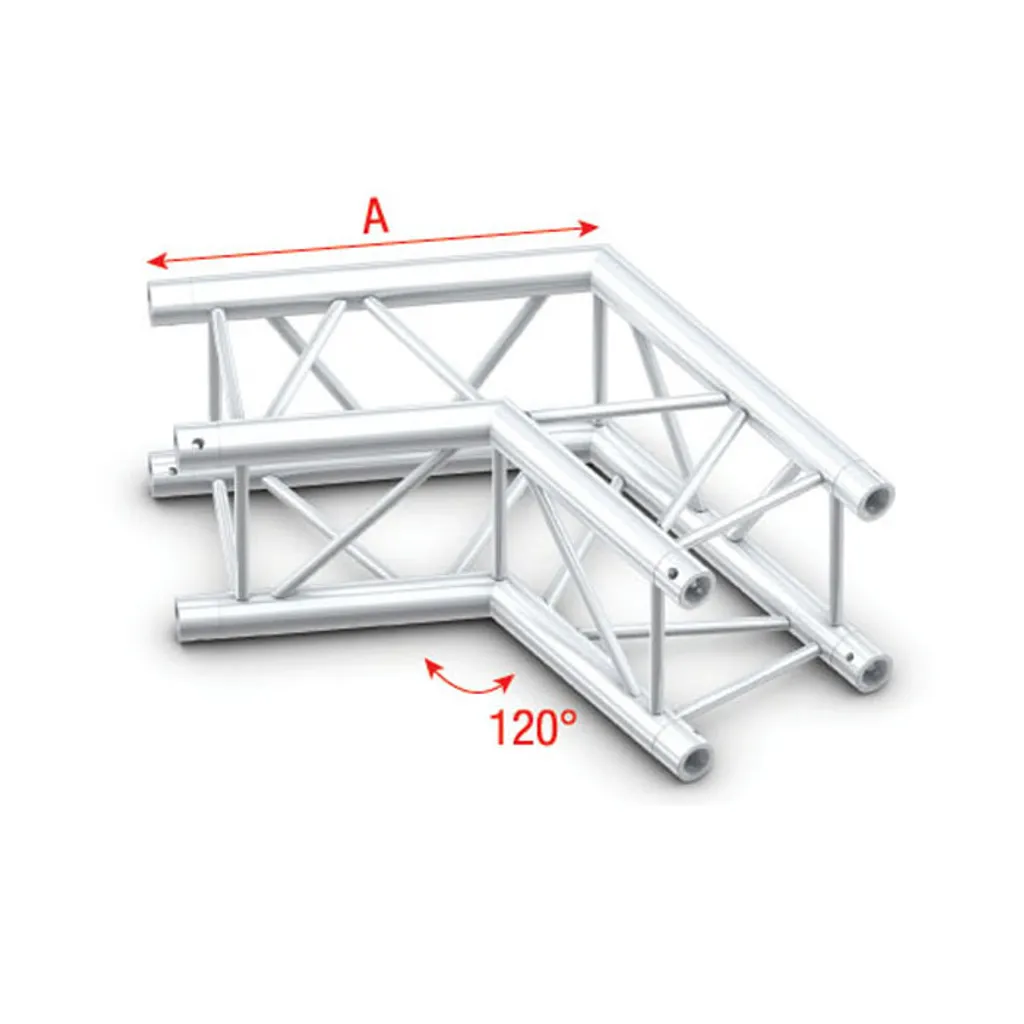 Milos Pro-30 Corner Heavy Duty QCVU22 - Angle 120 Degrés Argent Haute Fixation