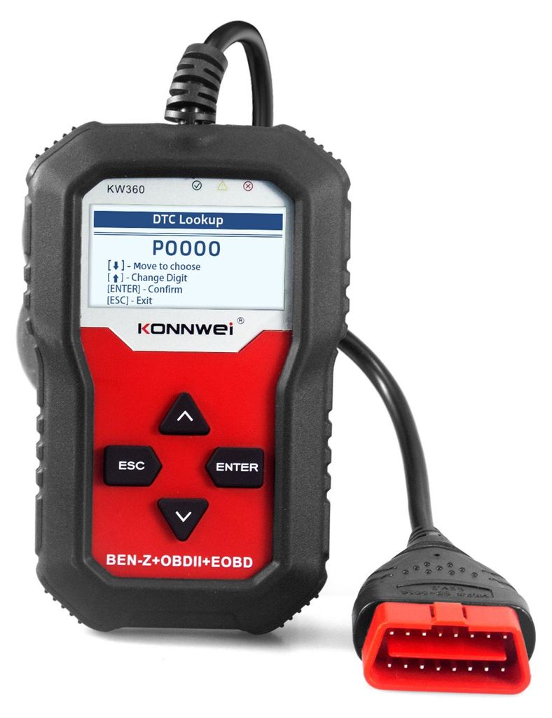 KONNWEI OBDII-Scanner-Codeleser, Motorfehler, Reifendrucküberwachung, Auto-Diagnosegerät, Ersatz für Mercedes All Seris