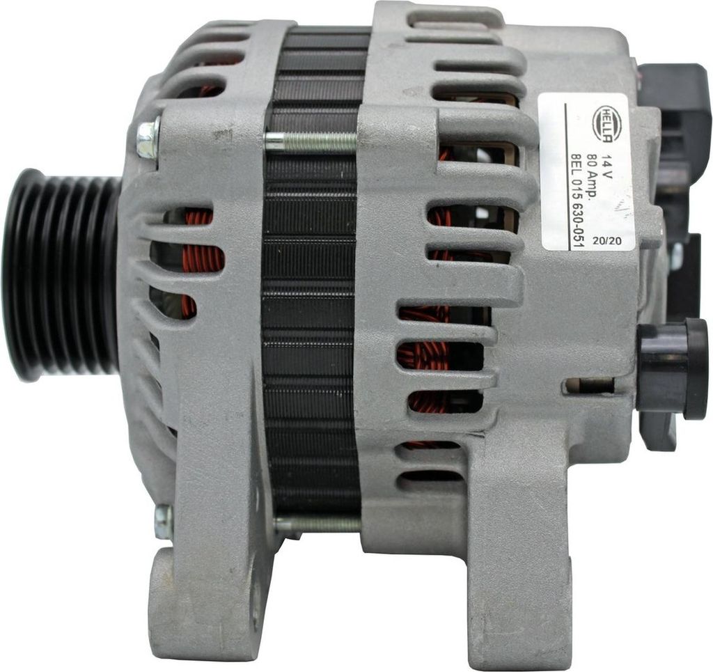 HELLA 8EL 015 630-051 Lichtmaschine Generator LiMa 80A 12V passend für PEUGEOT 207 (WA, WC) 207 SW (WK) 1007 (KM) 207 Stufenheck für CITROËN