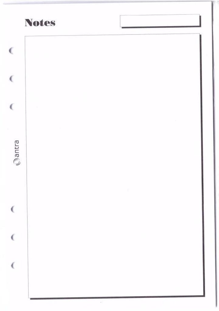 Wkład do organizera MEM/A5 Notes ANTRA