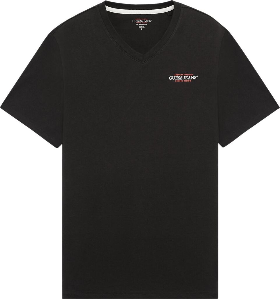 Guess Jeans Gj Vn Slim American Tr Kurzarm-t-shirt Schwarz S Herren Schwarz S