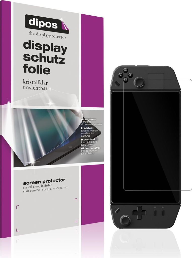 2x Schutzfolie für Lenovo Legion Go klar Displayschutzfolie Folie Display Schutz dipos