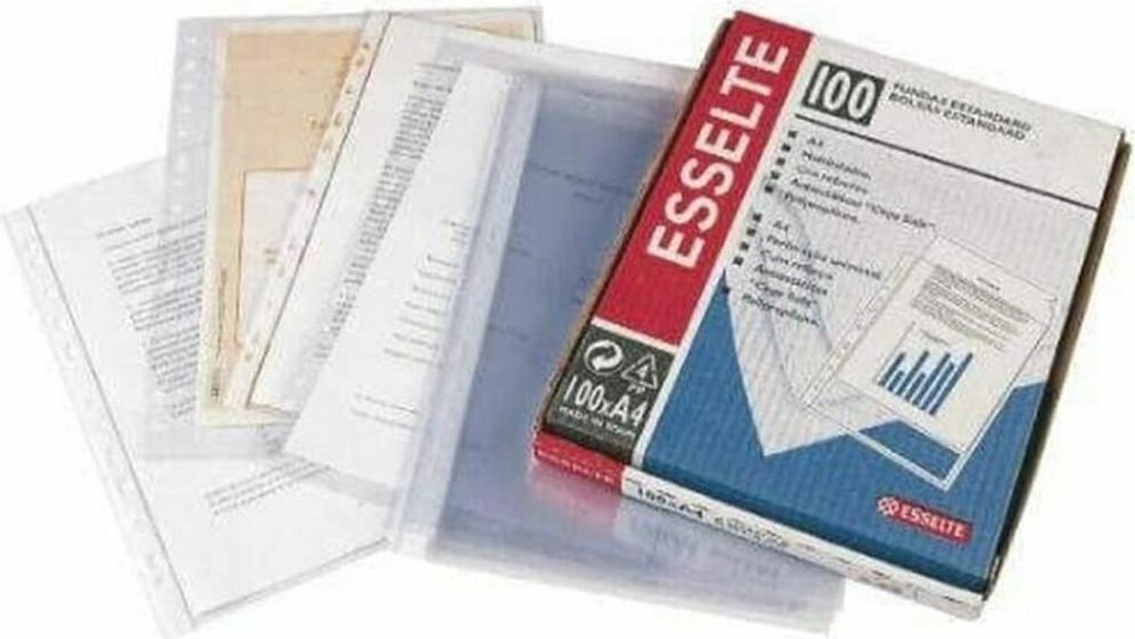 Esselte 46114, Seitenzahl, Transparent, Polypropylen (PP), Polyvinylchlorid (PVC), Porträt, Oben, 100 Stück(e)