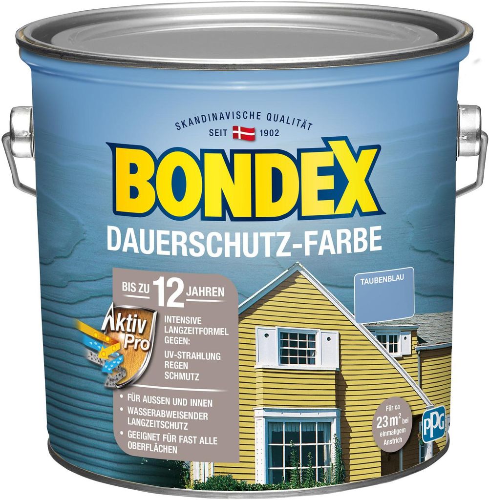 Bondex Dauerschutz-Holzfarbe 2,5 L taubenblau Produktbild 